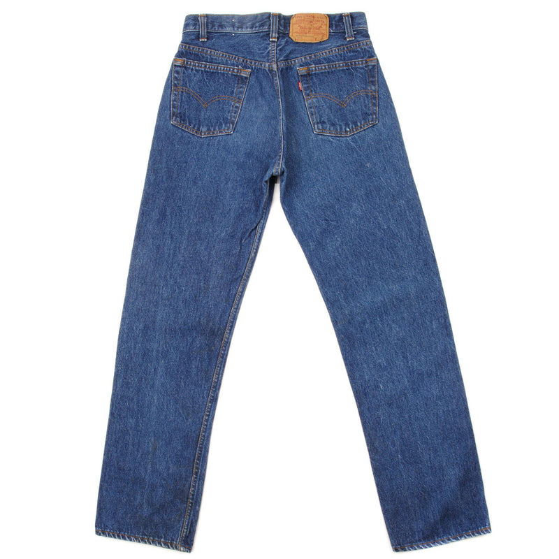 Beautiful Indigo Levis 501 pair of jeans Medium Blue Wash.  Size 29x30.5  Back Button #653