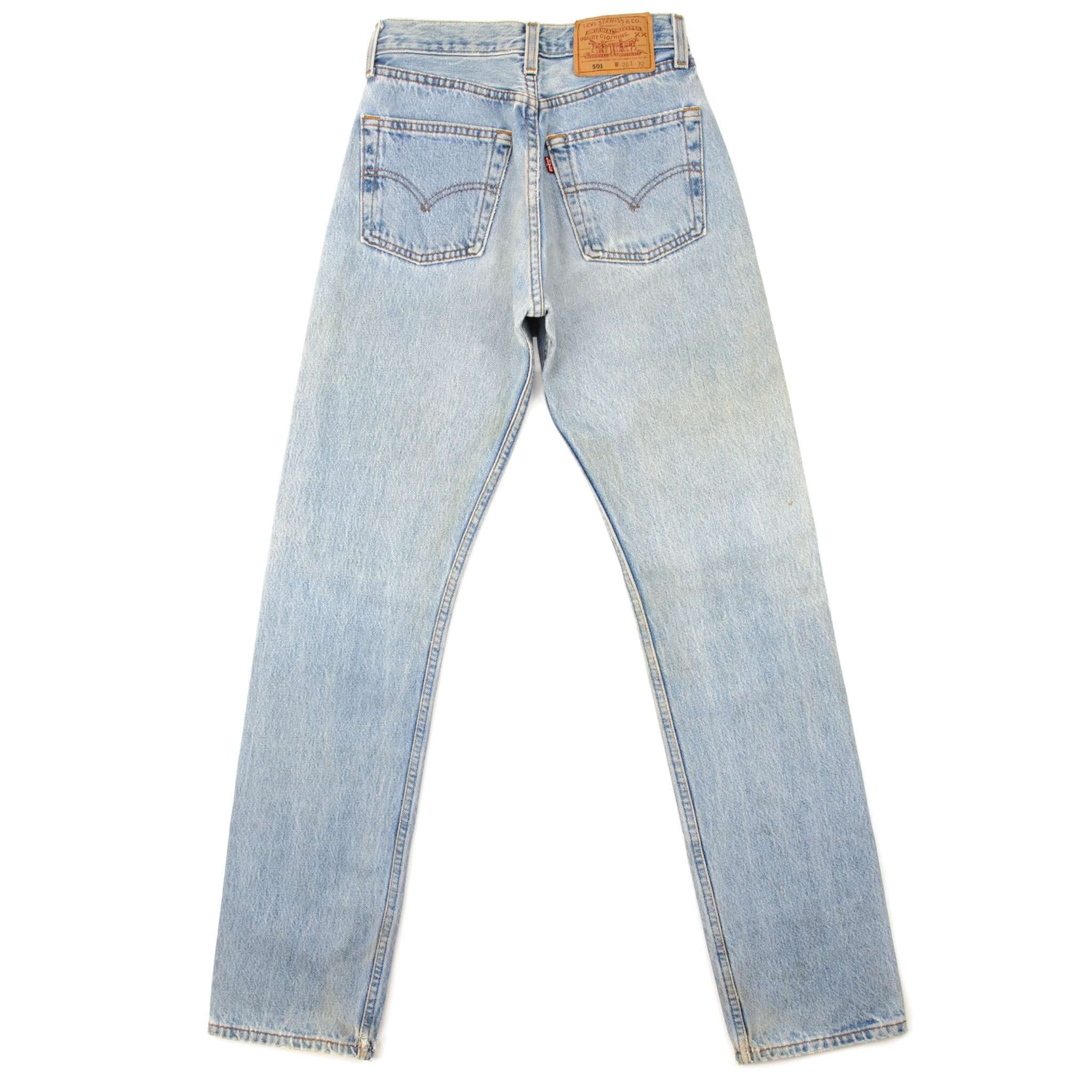 VINTAGE LEVIS 501 JEANS INDIGO 90S WOMAN SIZE W24 L31 MADE IN USA