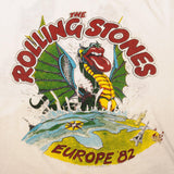 VINTAGE THE ROLLING STONES EUROPE'82 TOUR TEE SHIRT 1982 SIZE MEDIUM