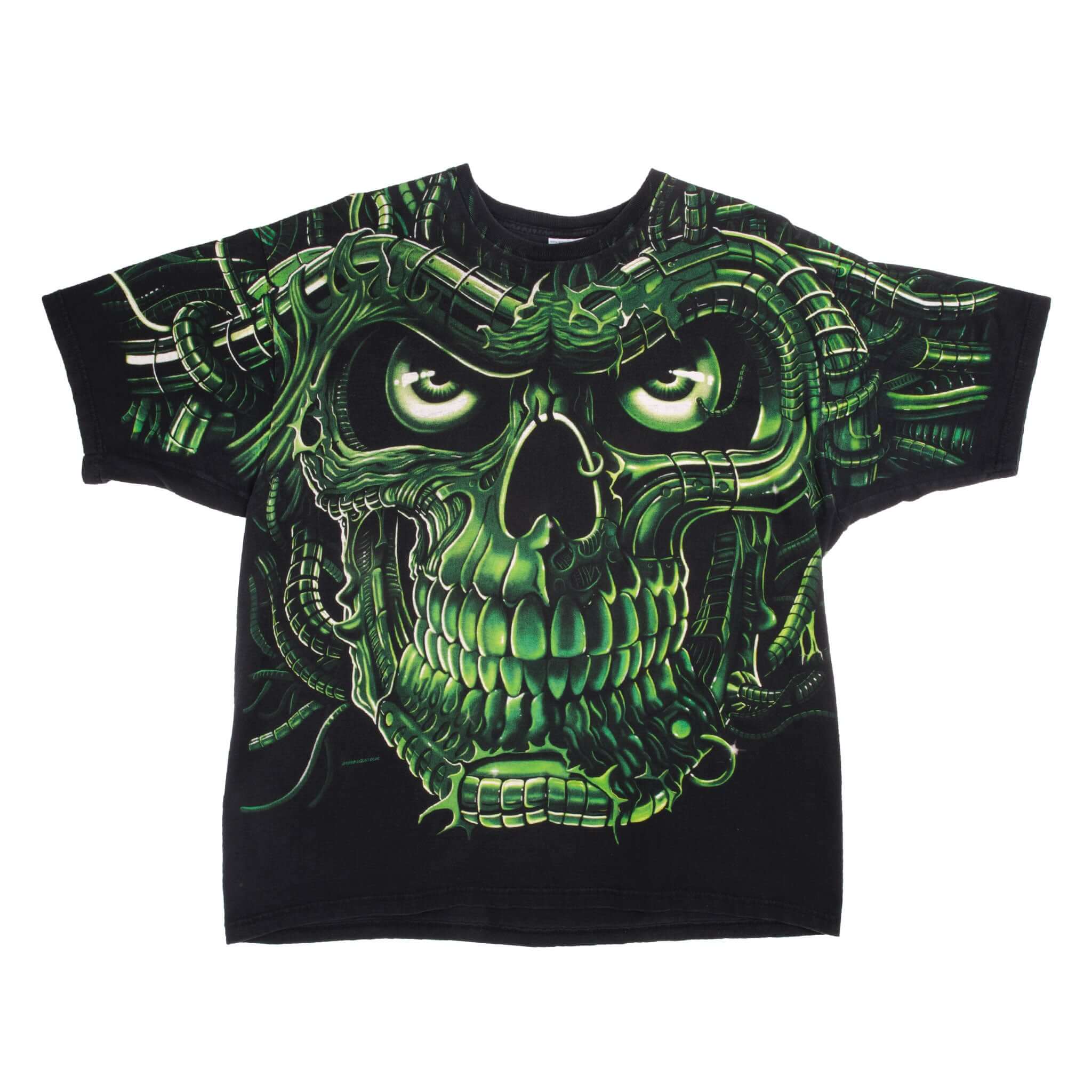 Vintage Liquid Blue Skull Tee Shirt 1998 Size XLarge