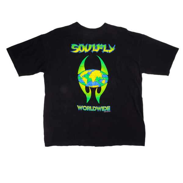 Vintage Original Soulfly Worldwide Tour One World One Tribe North America Tour Tee Shirt 1999 Size XL Made In USA 