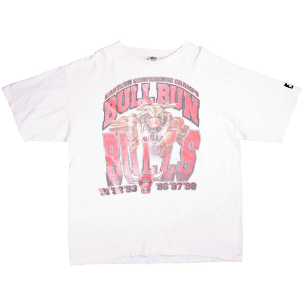 Vintage White NBA Chicago Bulls 1998 Eastern Conference Champs Tee Shirt Size XLarge. Made In USA