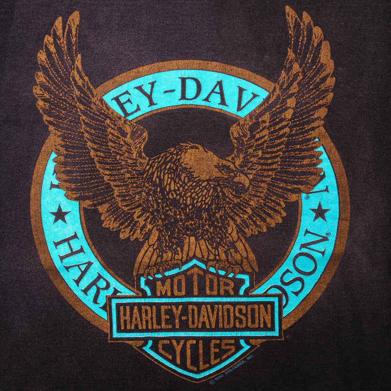 VINTAGE HARLEY DAVIDSON TEE SHIRT EAGLE 1990 SIZE LARGE MADE IN USA