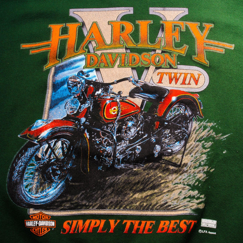 Vintage Harley Davidson Twin Simple The Best Sweatshirt Size Large 1990S Made In USA
