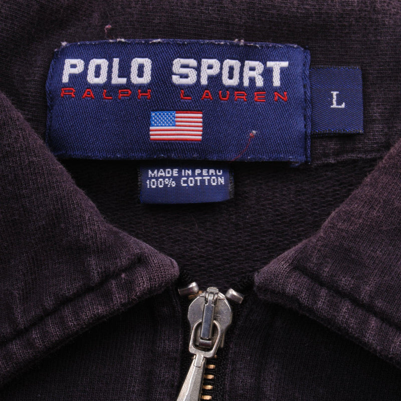 Vintage Polo Sport Ralph Lauren Quarter Zip Sweatshirt 90'S Size Large