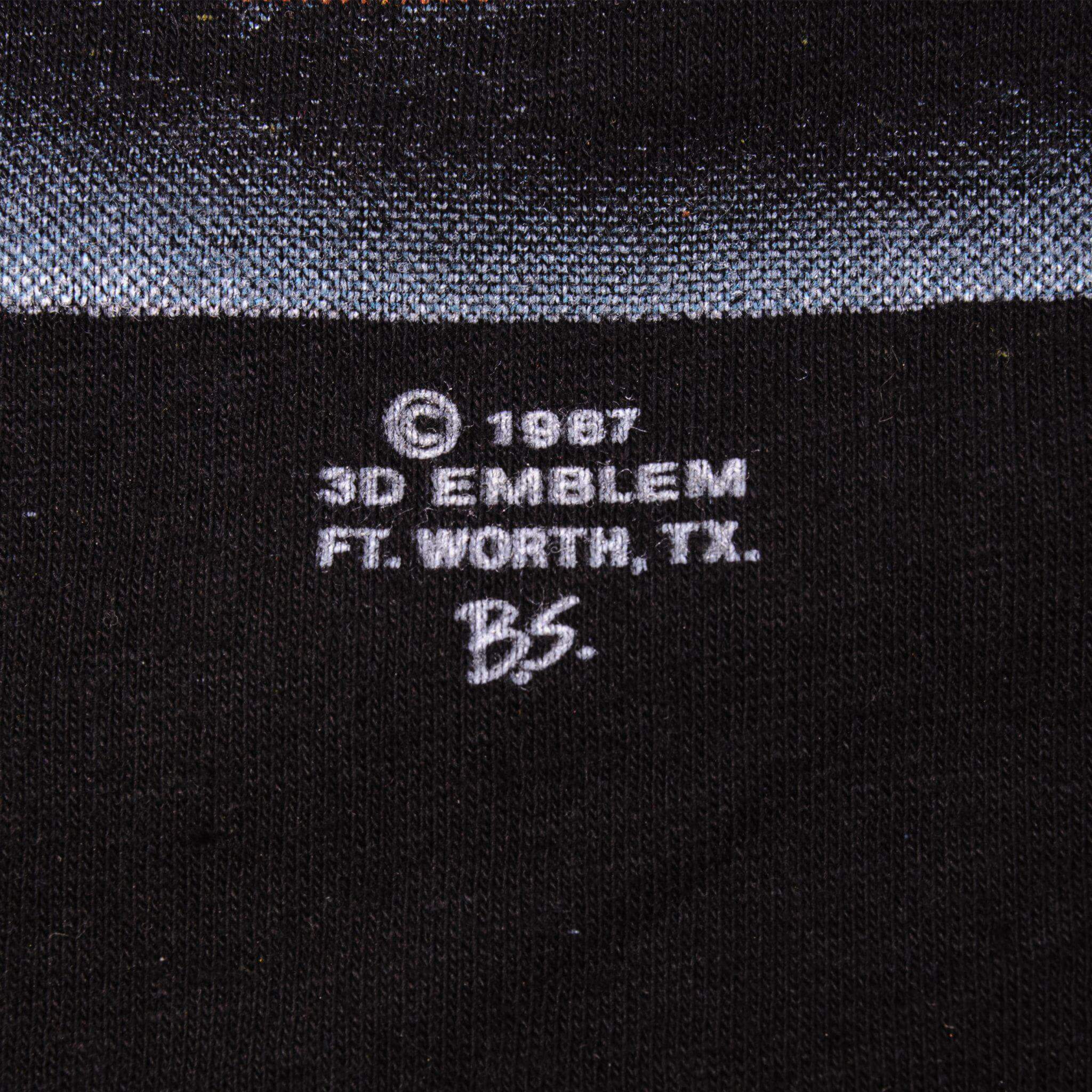 VINTAGE 3D EMBLEM TRUCKERS ONLY TEE SHIRT 1987 SIZE SMALL MADE IN USA