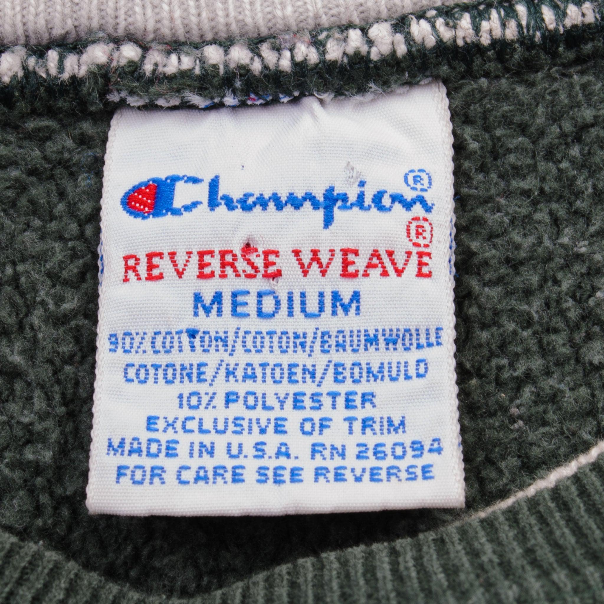 VINTAGE REVERSE WEAVE CHAMPION SPELL OUT LOGO SWEATSHIRT 1990S SIZE MEDIUM  MADE IN USA