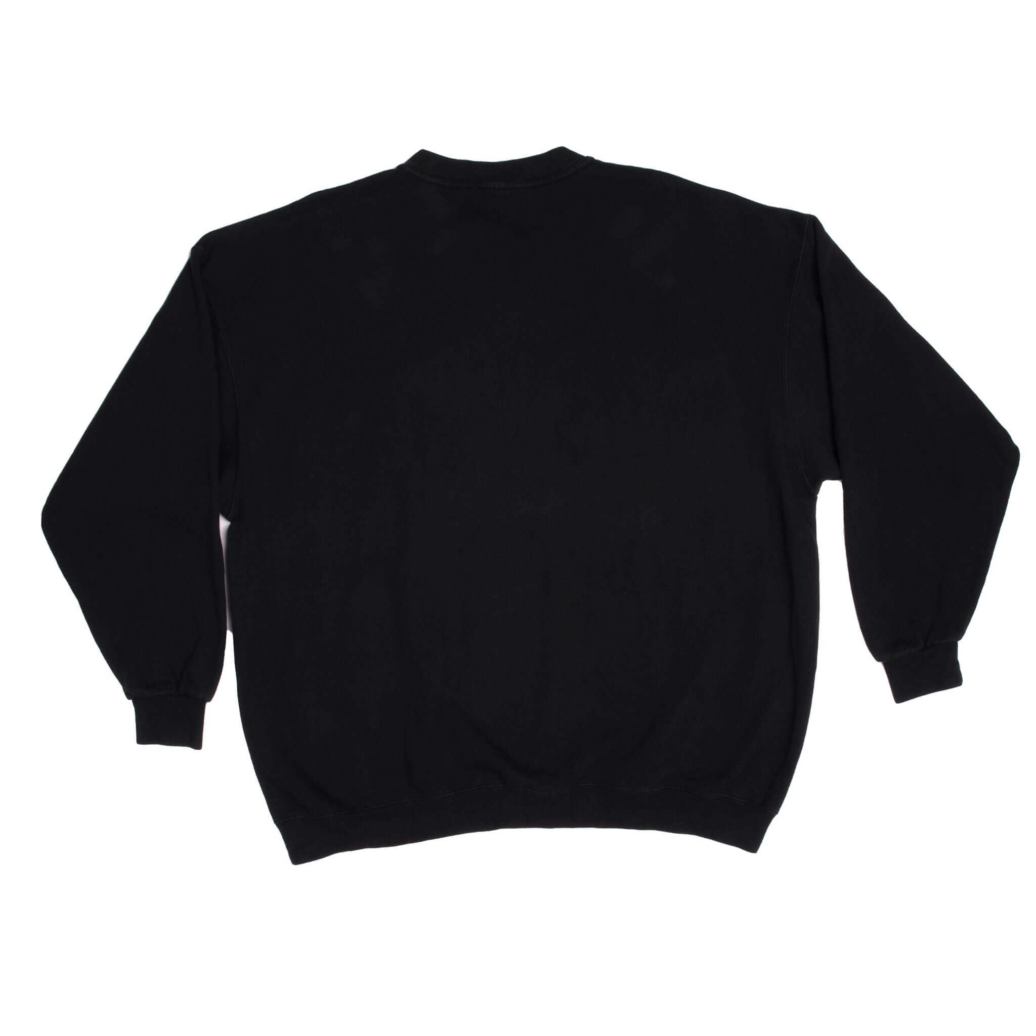 Vintage Black Nike Centered Swoosh Sweatshirt Late 90s Size 2Xlarge Made In USA.