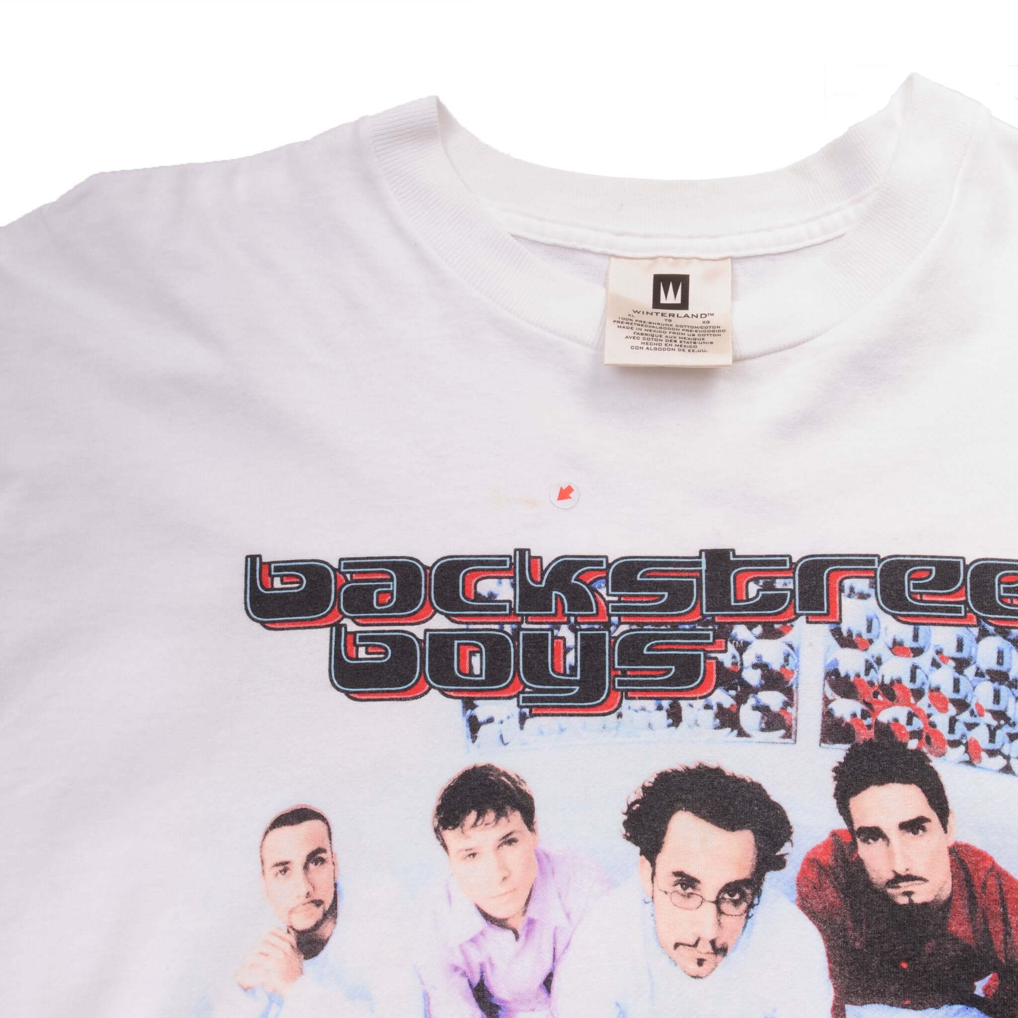 Vintage Back Street Boys With Nick Carter, Howie Dorough, AJ McLean, and cousins Brian Littrell and Kevin Richardson Millennium Tour Winterland Tee Shirt 1999 2000 Size XL