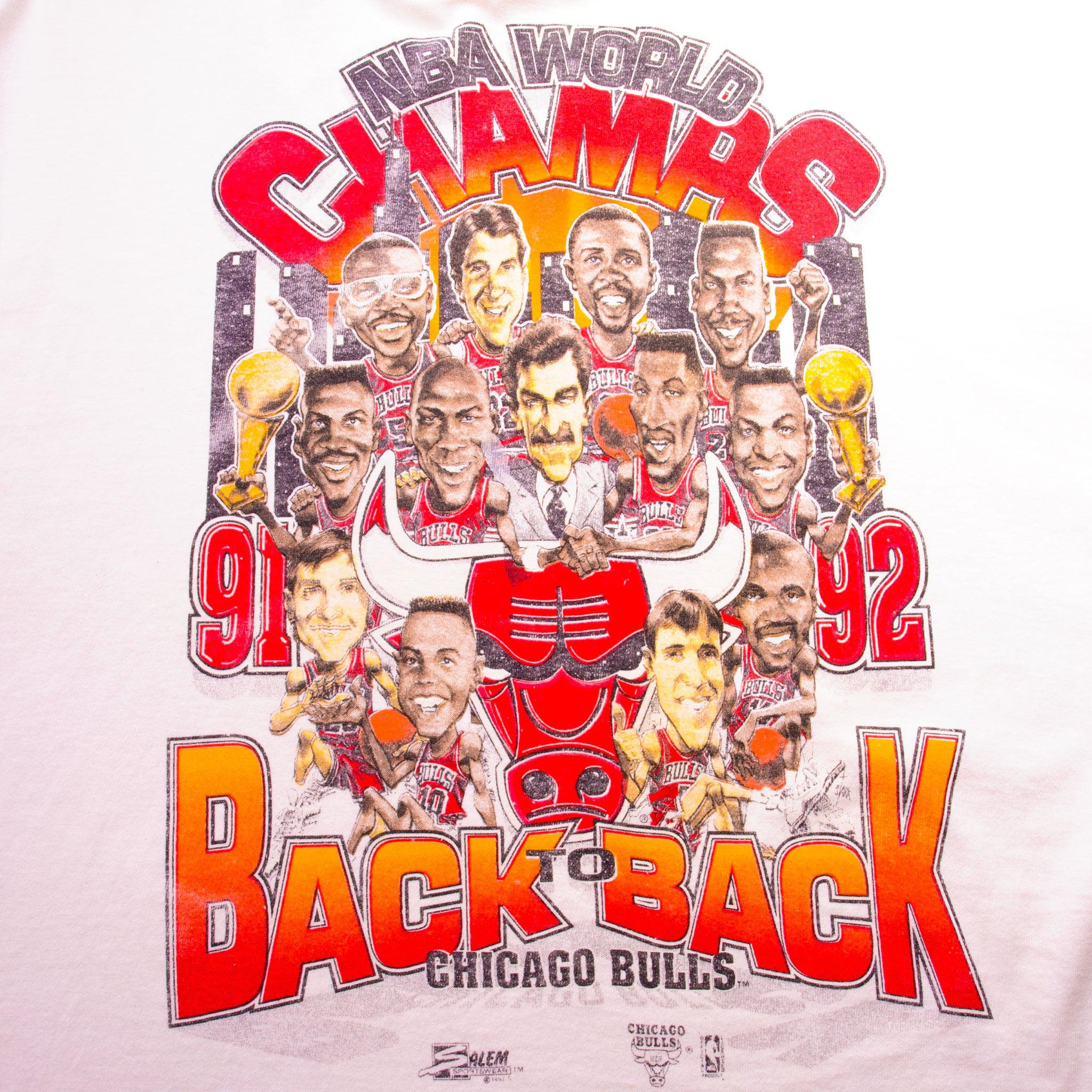 Vintage 1992 Chicago Bulls NBA Championship T-shirt NF This t