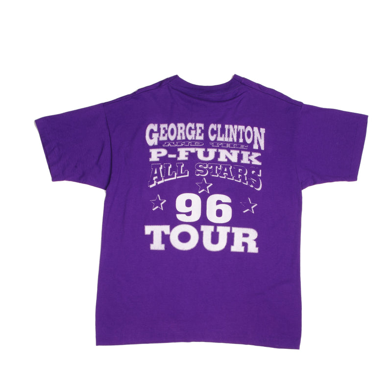 Vintage Original The Return Of The Mothership Parliament George Clinton P-Funk All Stars 1996 Tour Tee Shirt Size XL