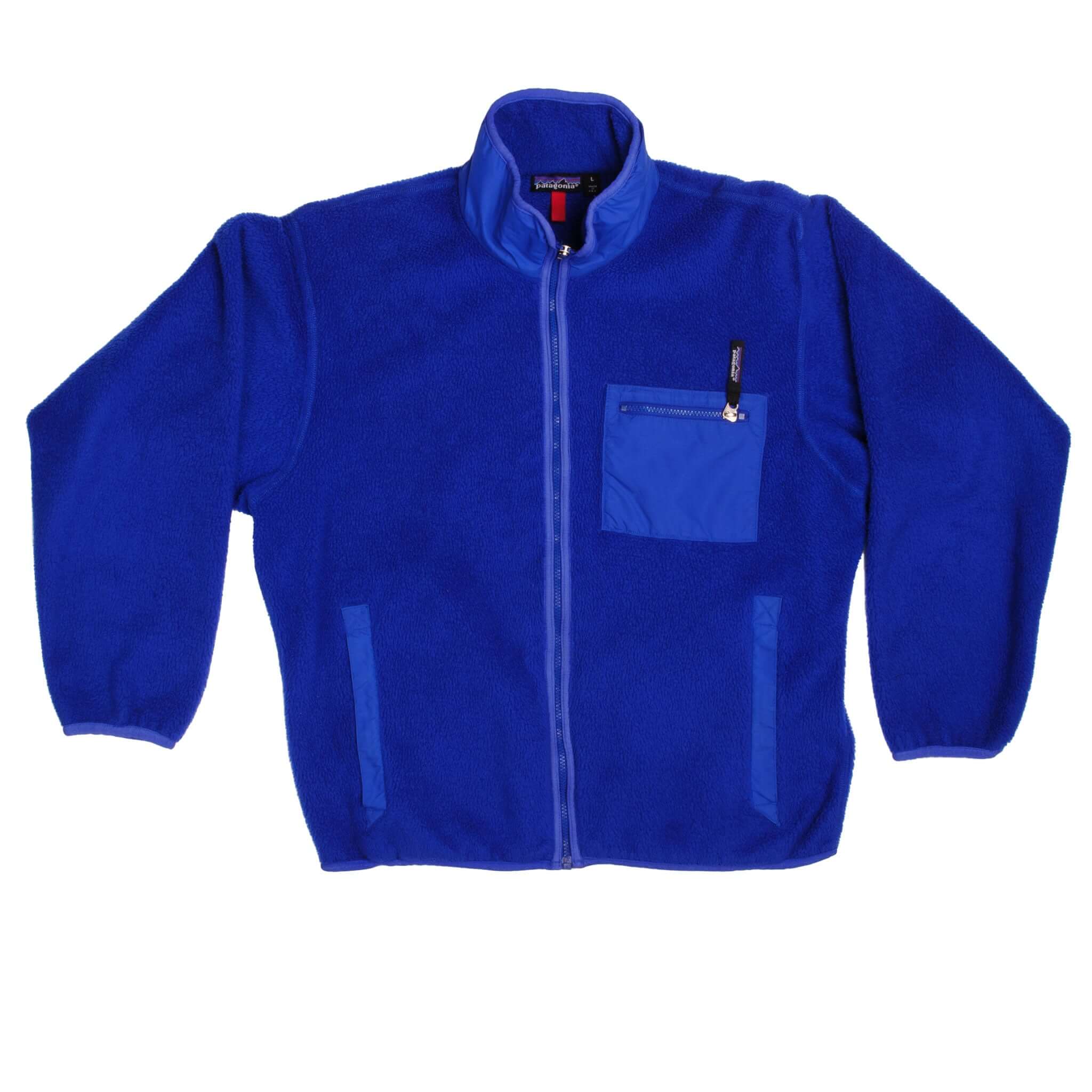 Vintage Blue Patagonia Classic Retro-X Deep Pile 90S Jacket Size Large Made In USA