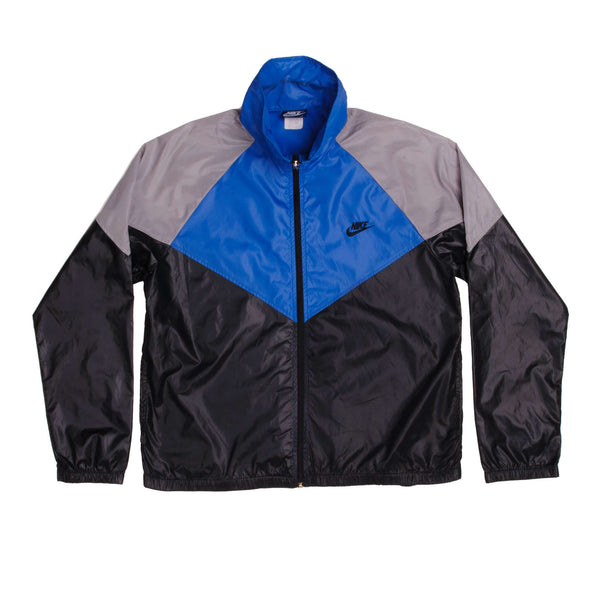 Vintage Nike Blue And Black Shell Jacket From 1984-1987 Jacket Size Medium. Nike Blue Label