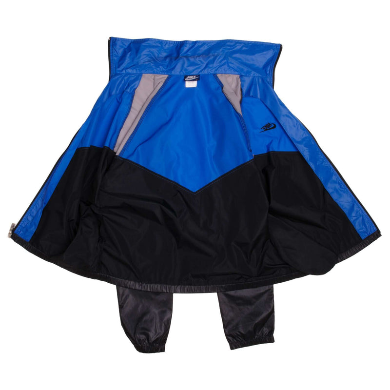 Vintage Nike Blue And Black Shell Jacket From 1984-1987 Jacket Size Medium. Nike Blue Label