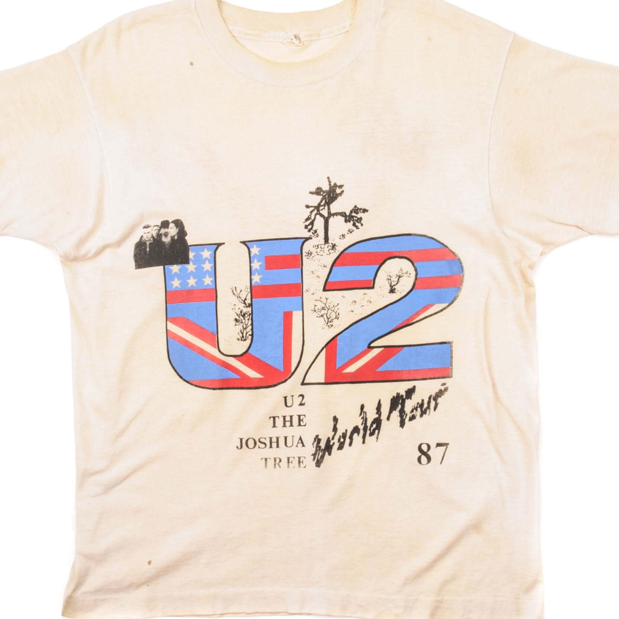 VINTAGE U2 THE JOSHUA TREE WORLD TOUR 87 TEE SHIRT SIZE MEDIUM MADE IN USA