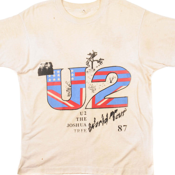 CAMISETA VINTAGE U2 THE JOSHUA TREE WORLD TOUR 87 TALLA MEDIANA FABRICADA EN EE. UU.