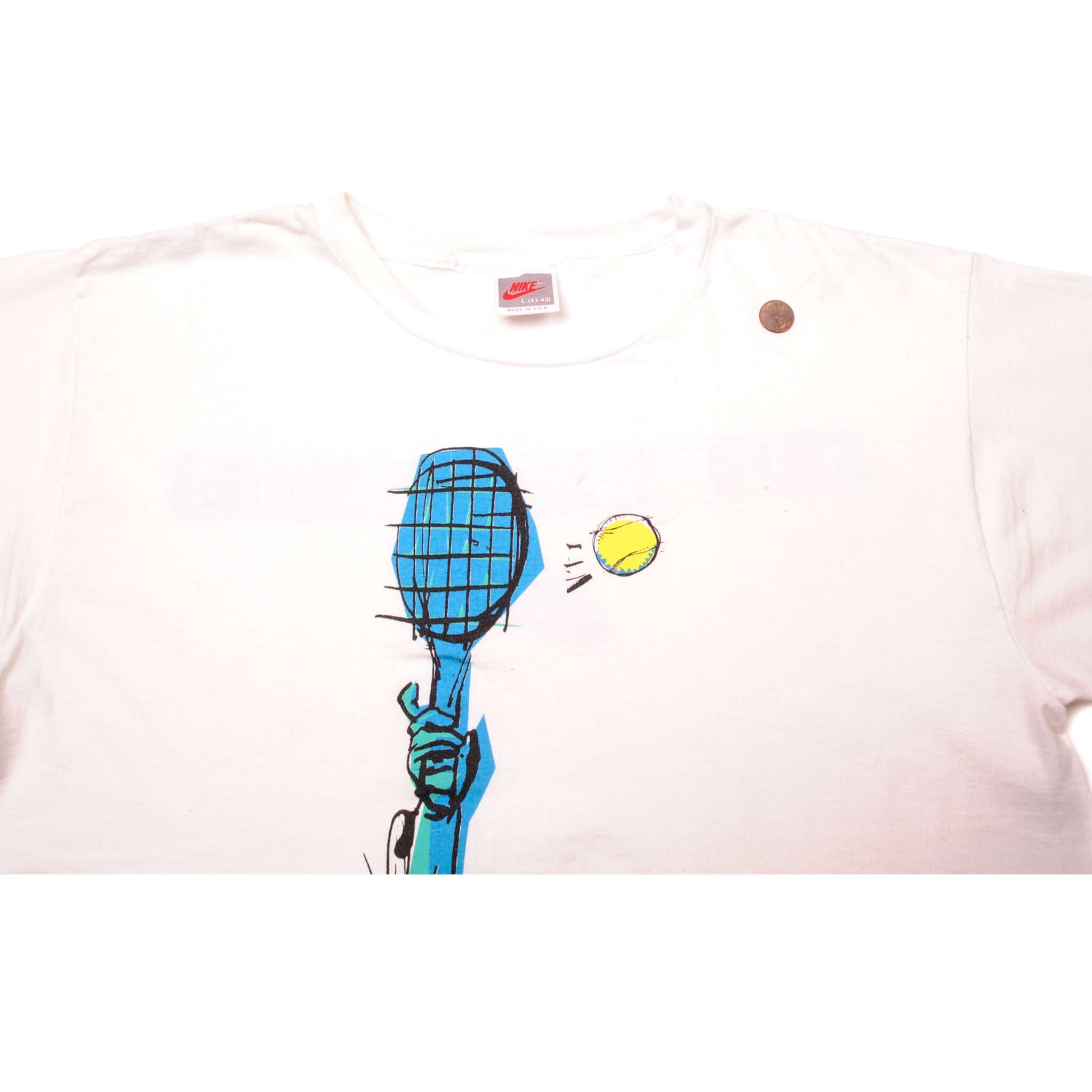 VINTAGE NIKE TENNIS CHAMPIONSHIPS TEE SHIRT 1987-1992 SIZE LARGE MADE IN USA