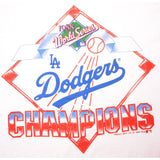 VINTAGE MLB LA DODGERS CHAMPIONS TEE SHIRT 1988 SIZE LARGE MADE IN USA