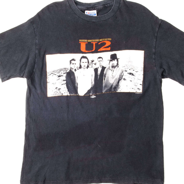 CAMISETA VINTAGE DE LA GIRA DE U2 THE JOSHUA TREE OTOÑO DE 1987, TALLA MEDIANA, FABRICADA EN EE. UU.