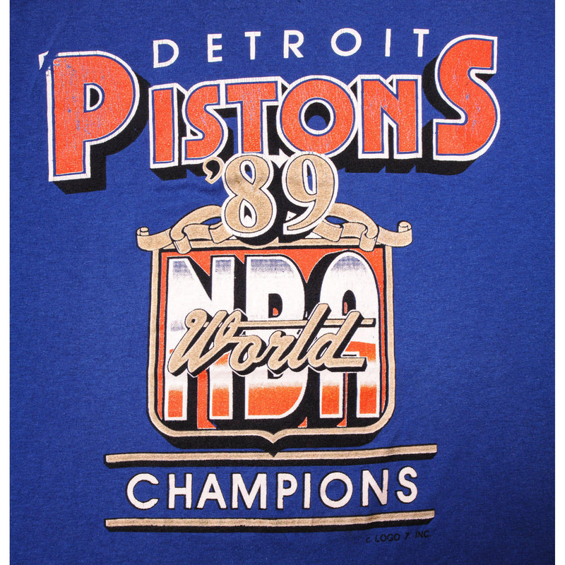 Sports / College Vintage NBA Detroit Pistons World Champions Tee Shirt 1989 Medium Made in USA