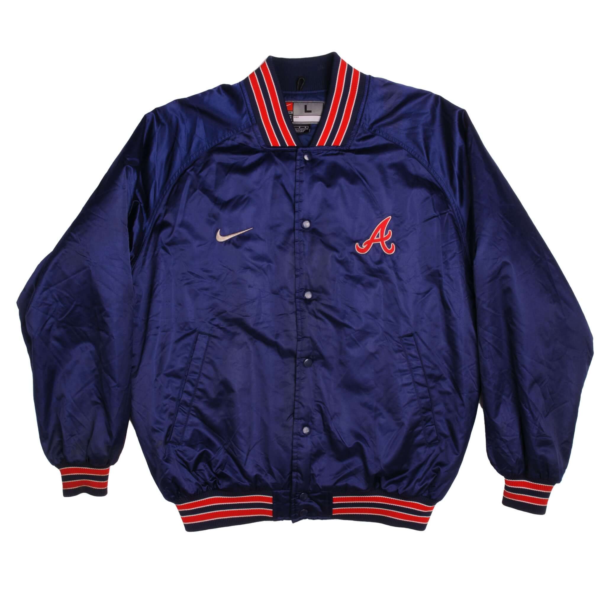 VINTAGE MLB NIKE ATLANTA BRAVES JACKET WINDBREAKER SIZE LARGE