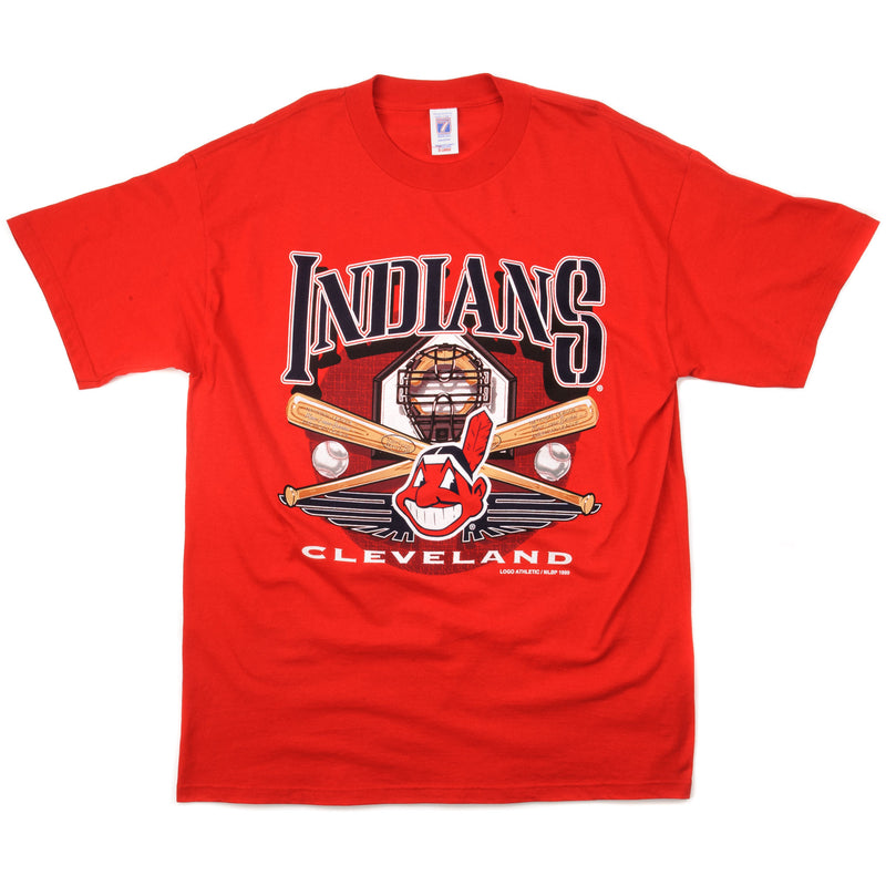 Vintage MLB Indians Cleveland Tee Shirt 1999 Size XL. RED