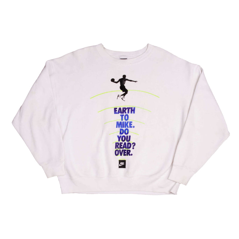 Vintage White Nike Michael Jordan Sweatshirt Early 90s Size Large Made In USA.