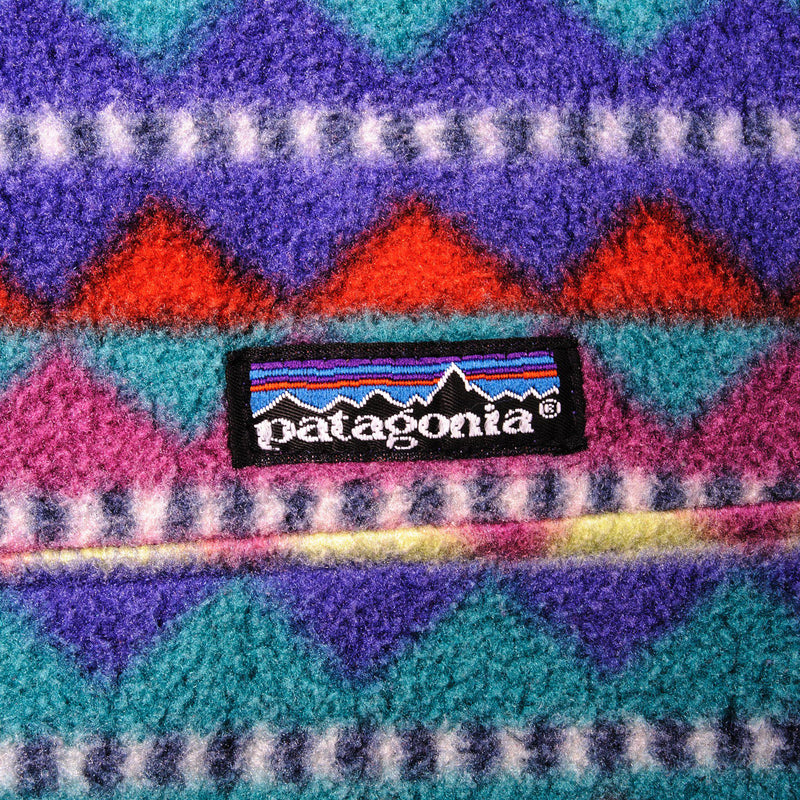 VINTAGE PATAGONIA FLEECE SNAP T PULLOVER SWEATSHIRT 1990s SIZE LARGE MADE IN USA