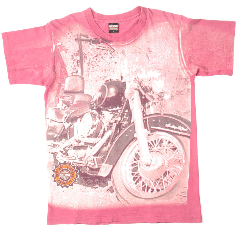 Vintage Harley Davidson Tee Shirt Size Medium Made In USA. Pink