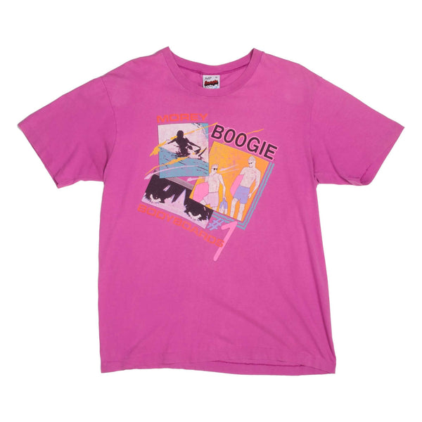 Vintage Morey Boogie #1 Bodyboards Surf Tee Shirt 90S Size Large with single stitch sleeves