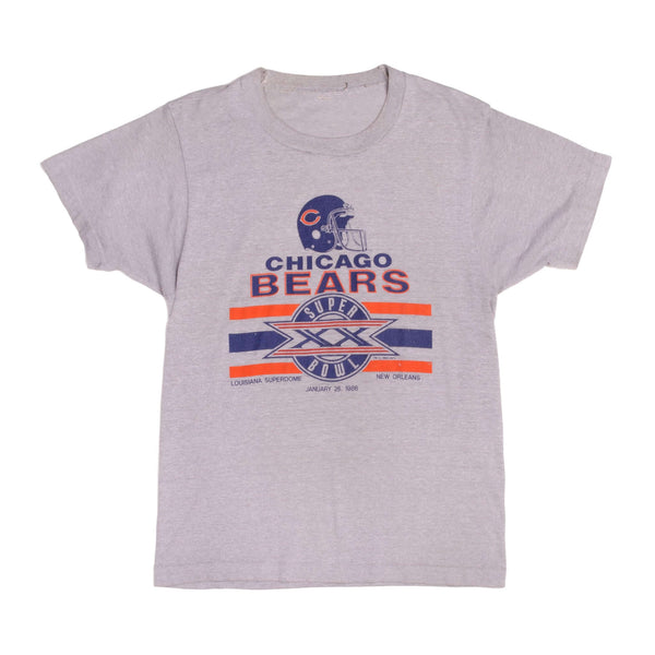 VINTAGE NFL CHICAGO BEARS SUPER BOWL TEE SHIRT EARLY 1986 SIZE MEDIUM