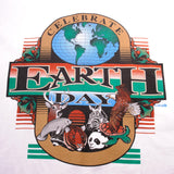 Vintage Animal Print Celebrate Earth Day National Wildlife Federation Tee Shirt 1996 Size Large
