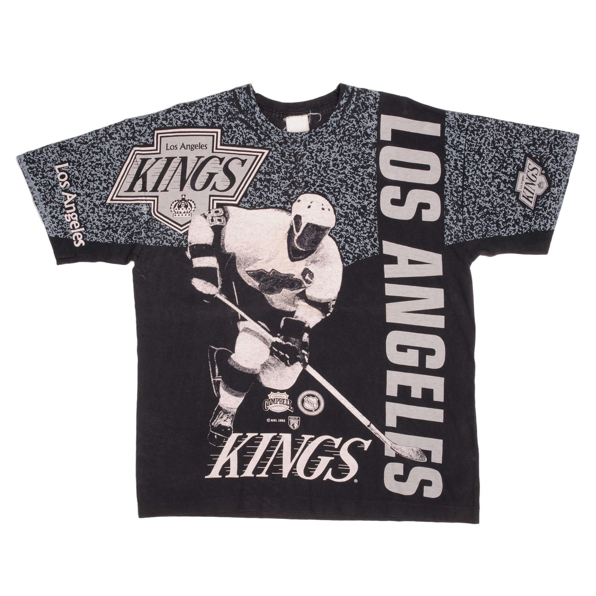 Vintage NHL Los Angeles Kings Tee Shirt 1992 Size XLarge with single stitch sleeves.
