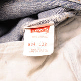 VINTAGE LEVIS 501 JEANS INDIGO 1988-1993 SIZE W33 L30 MADE IN USA