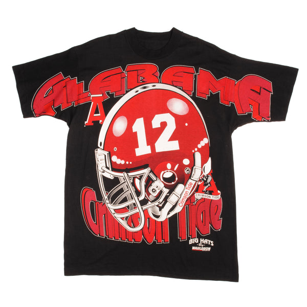 Vintage Alabama Crimson Tide College Football Tee Shirt Size XLarge With Single Stitch Sleeves