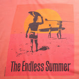 Vintage Crazy Shirt The Endless Summer Bruce Brown Films Tee Shirt 1980S Size XLarge Made In USA With Single Stitch Sleeves.