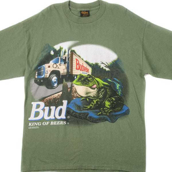 CAMISETA VINTAGE BUDWEISER 1995 TALLA GRANDE FABRICADA EN EE. UU.