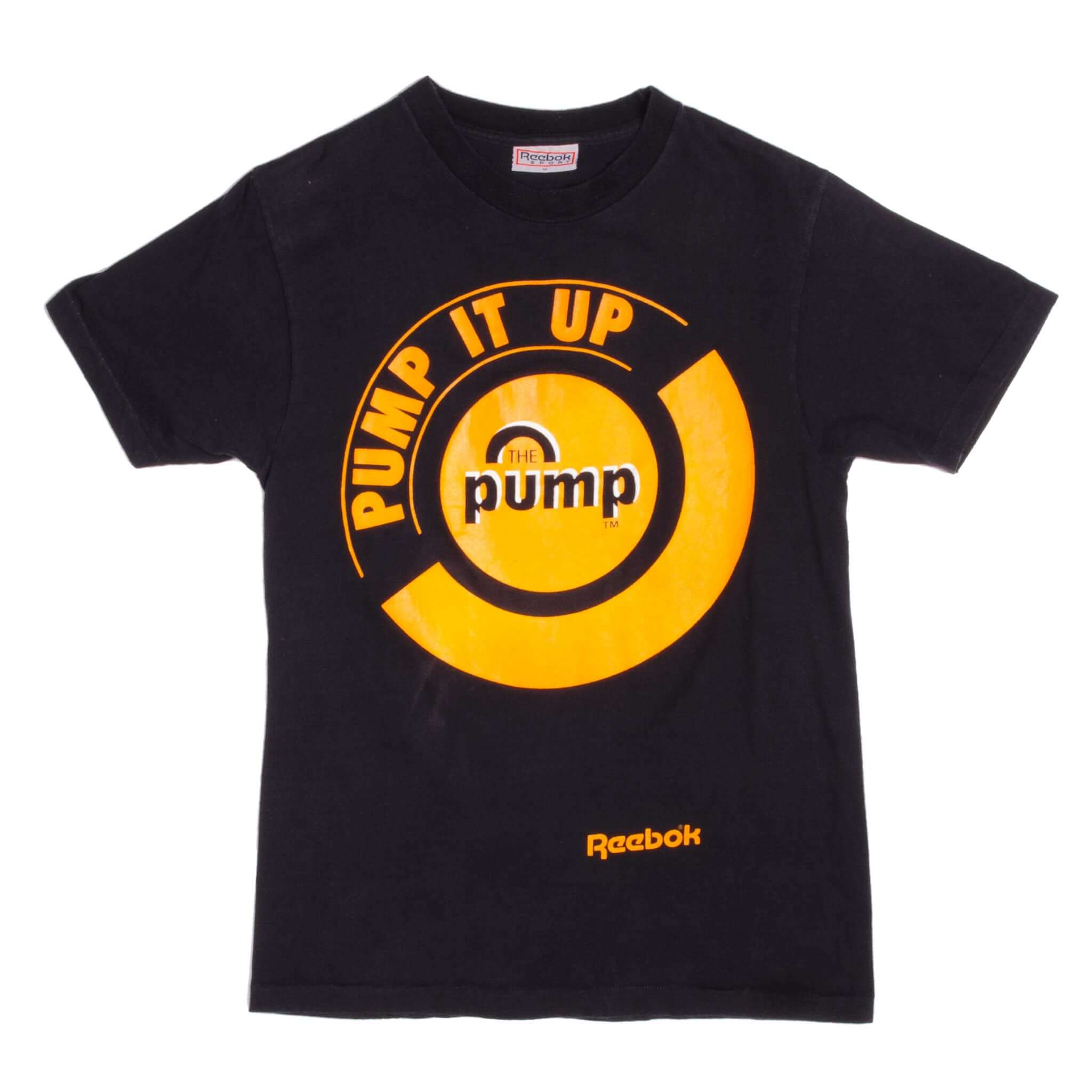 Vintage Reebok The Pump Pump It Up Tee Shirt Size Medium Made In USA With Single Stitch Seeves