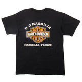 Vintage Harley Davidson Marseille, France Tee Shirt 1995 Size Medium. BLACK