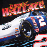 Vintage Deadstock All Over Print Nascar Rusty Wallace 1996 Tee Shirt Size Large Made In Usa
