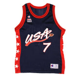 Vintage Champion Team Usa Basketball D Robinson 7 Jersey 1996 Size Large Made In USA