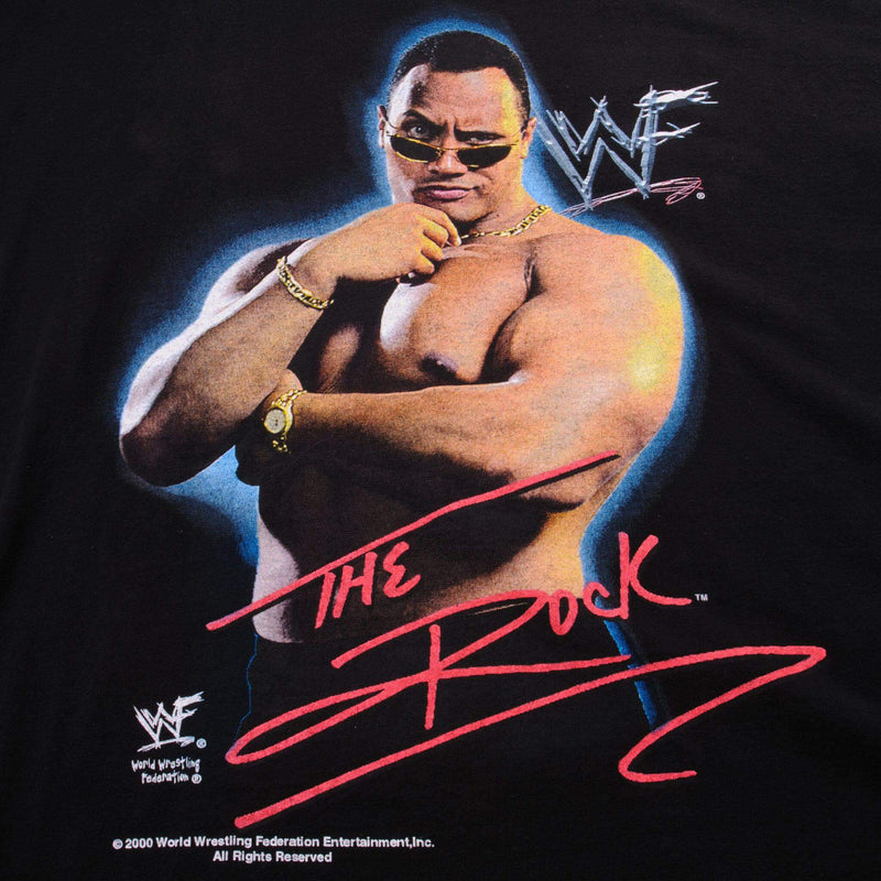 Vintage Wwe Wwf The Rock Tee Shirt 2000 Size XLarge