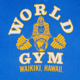 VINTAGE WORLD GYM WAIKIKI HAWAII TEE SHIRT 1990S SIZE LARGE MADE IN USA