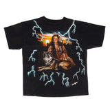 Vintage Animal Print All Over Print USA Thunder Las Vegas Tee Shirt 1990 Size Large Brazos Sportswear