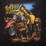 Vintage American Biker Wild Breed Tee Shirt 1992 Size Medium Made In USA With Single Stitch Sleeves.