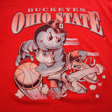 Vintage Ohio State Buckeyes Basketball Tee Shirt 1990S Size Large Made In USA With Single Stitch Sleeves