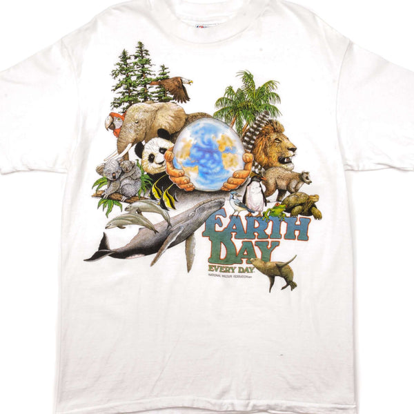 VINTAGE EARTH DAY EVERY DAY TEE SHIRT 1989 SIZE MEDIUM MADE IN USA