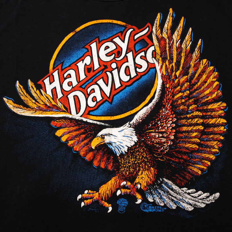 VINTAGE HARLEY DAVIDSON TEE SHIRT SIZE LARGE MADE IN USA 1980s