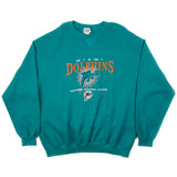 Vintage NFL Miami Dolphins Sweatshirt Size XL. TURQUOISE