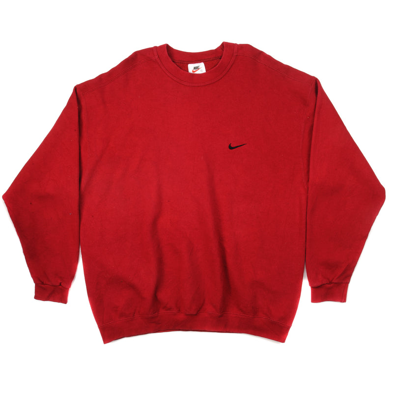 Vintage Nike Sweatshirt 1988-1993 Size XL Made In USA. RED